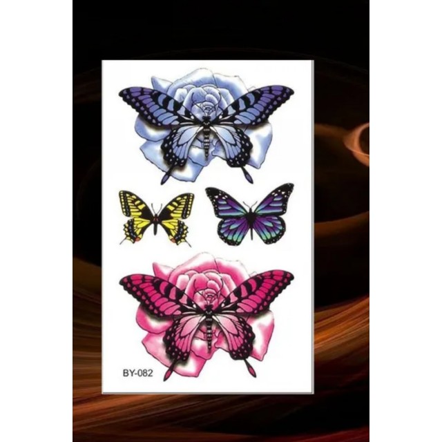 Komplet pisanih tatujev metulji BY-082