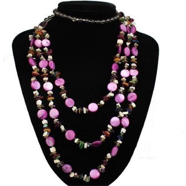 Verižica modna vijola s kamenčki 