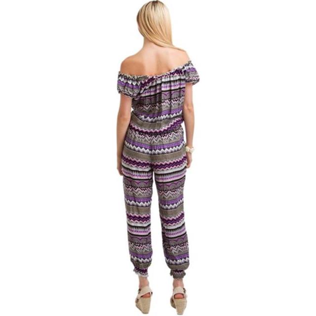 Pajac ženski aztek potisk AL-1212 PURPLE