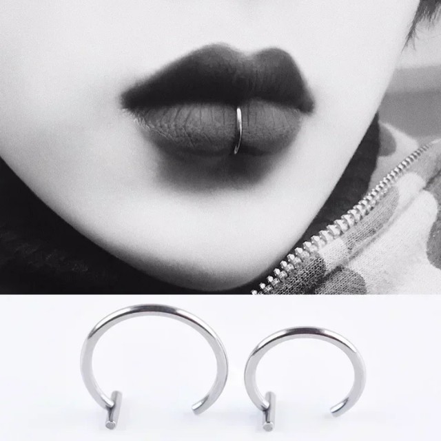 Fake piercing za ustnico v 3 barvah