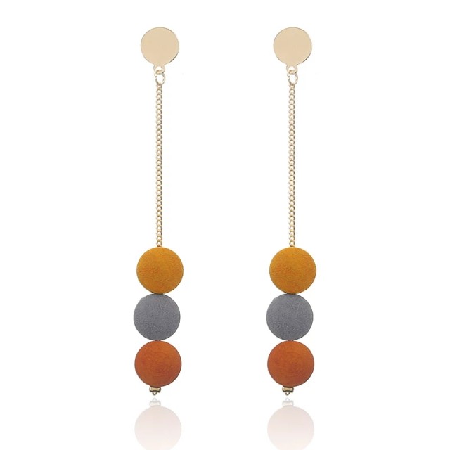 Uhani viseči leseni jesenski 