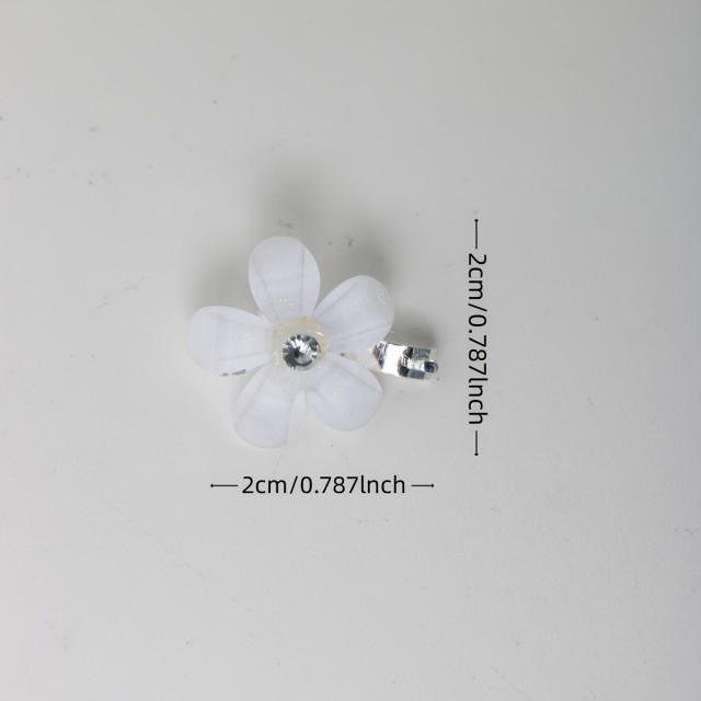 10 kosov mini sponke za lase v obliki rožice