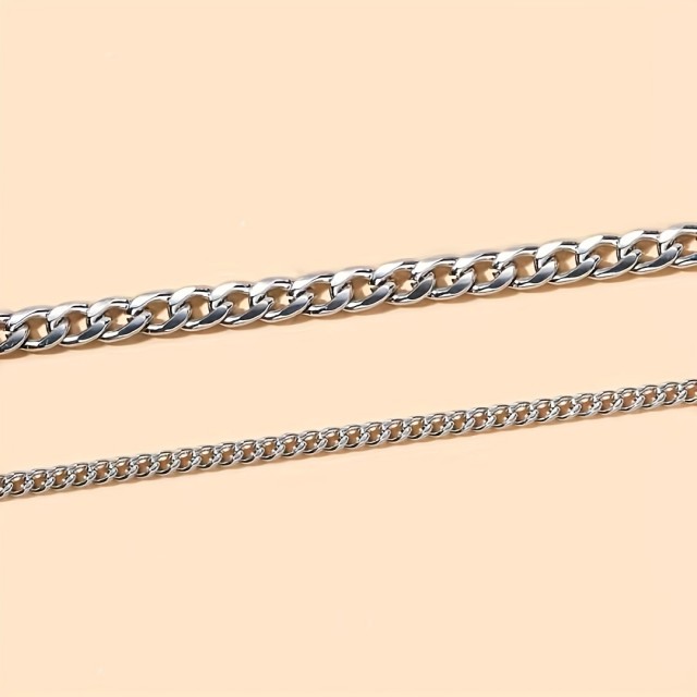 2 kosa zapestnic za gleženj s kubansko verižico