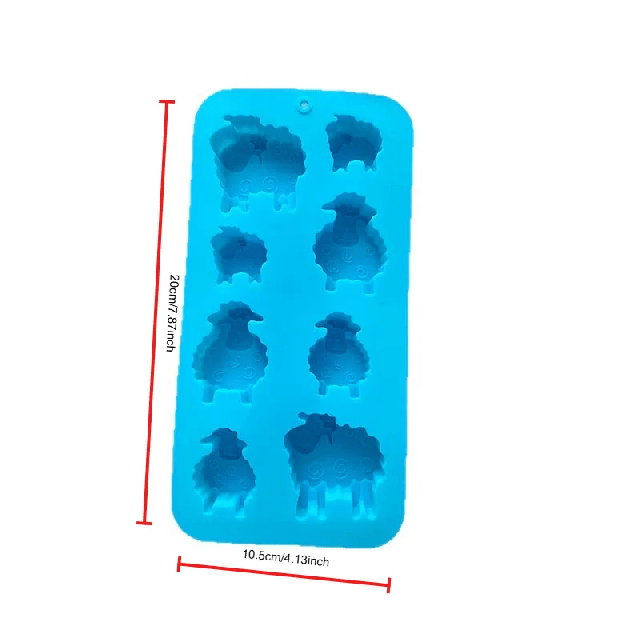 Silikonski kalup za milo in slaščice v obliki ovčk