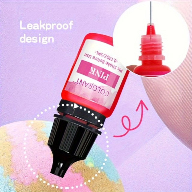 Komplet 10 stekleničk s tekočimi barvami za sveče 5ml