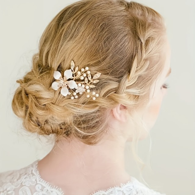 Čudovita sponka za lase v rose barvi