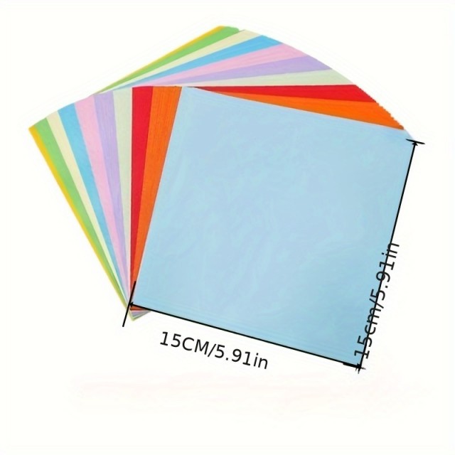 Komplet 100 pisanih barvnih listov za origami