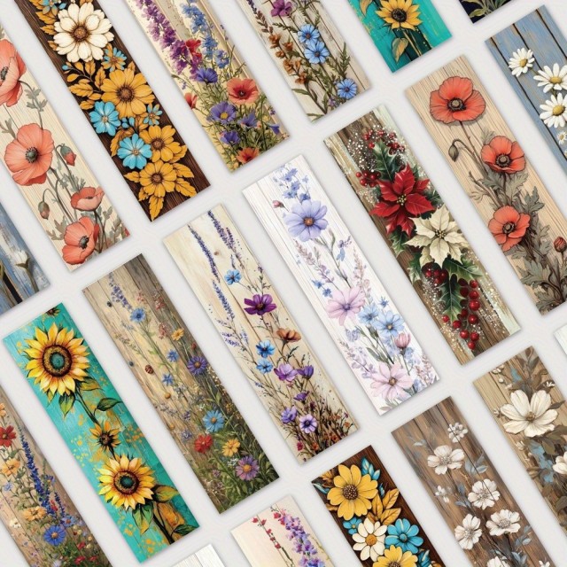 Komplet 32 rustikalnih cvetličnih knjižnih kazal 