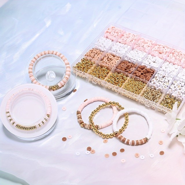 Komplet 4000 kosov polimernih glinenih kroglic za izdelavo nakita