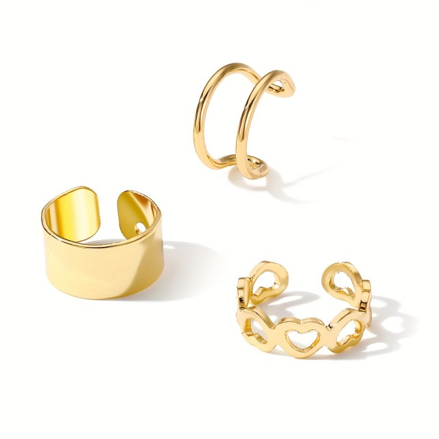 3-delni set uhanov (ear cuff) – brez potrebe po luknjicah