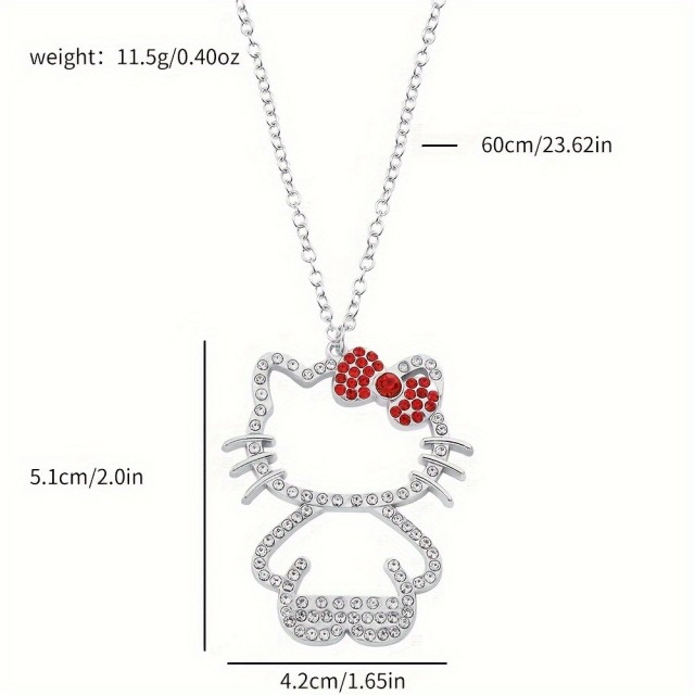 Očarljiva ogrlica za deklice z mucko 