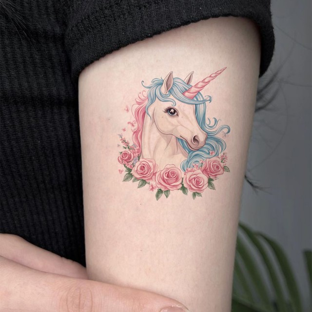 Komplet tattoo nalepk samorogi vodoodporne