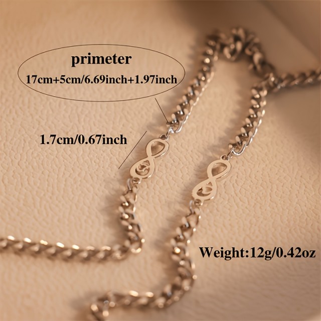 Komplet 2 zapestnic z znakom neskončnosti ZANJO in ZANJ