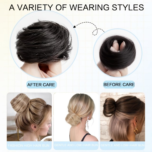 Elastika za lase sintetični las za bogatejšo figo rjave barve