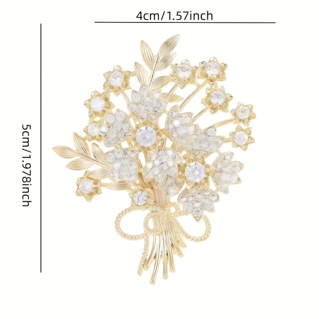 Sofisticirana cvetlična broška za ženske