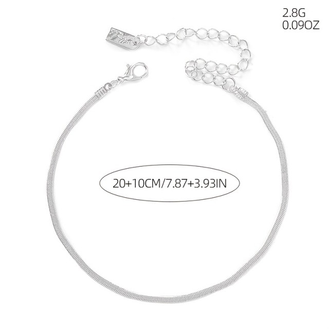 Elegantna zapestnica za nogo kačji vzorec