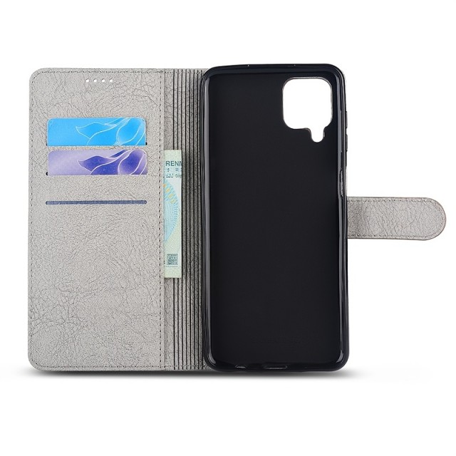 Črn usnjen ovitek za mobilni telefon (Samsung Galaxy A35) 