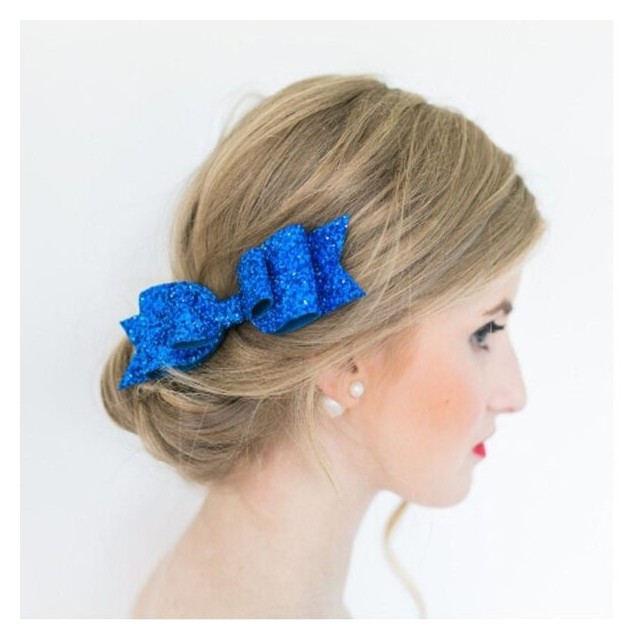 Sponka za lase pentlja, kraljevsko modra