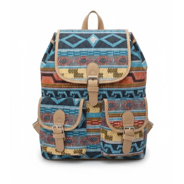 Ženski nahrbtnik z etno potiskom 