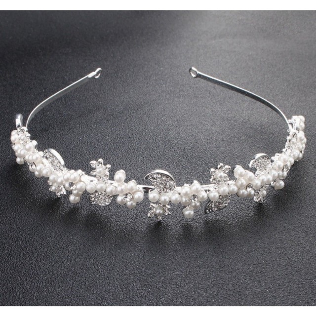 Poročni obroč za lase, srebrne barve