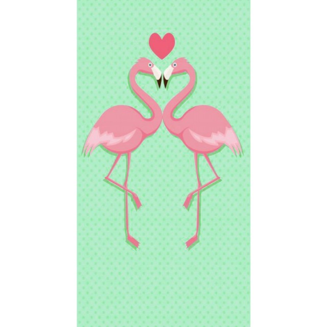 Brisača za plažo FLAMINGO LOVE