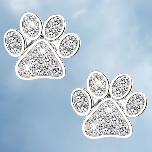  Bleščeči uhani z odtisom tačke 