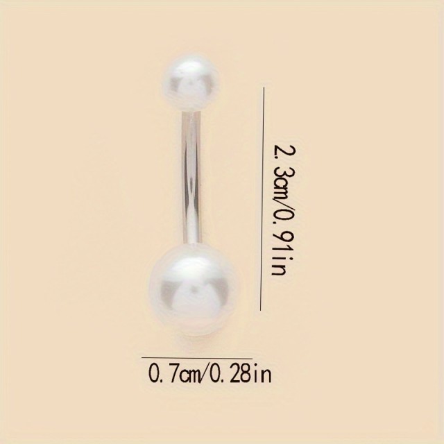 Uhan za popek s perlico 