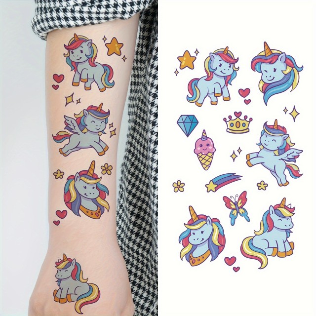 Komplet 30 otroških začasnih tattoo nalepk za otroke