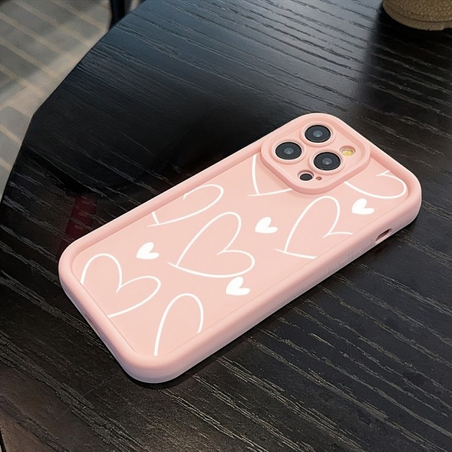 Roza ovitek za telefon srčkast motiv Samsung Galaxy S24