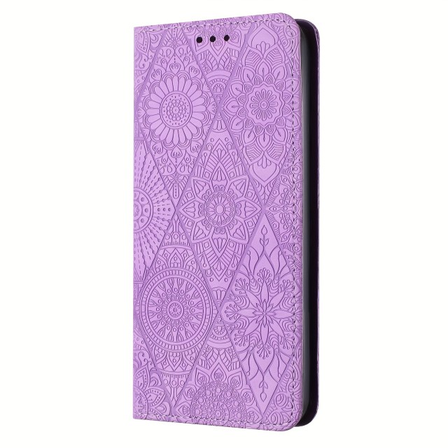 Reliefni usnjen ovitek za telefon z mandala vzorcem (Samsung Galaxy A16)