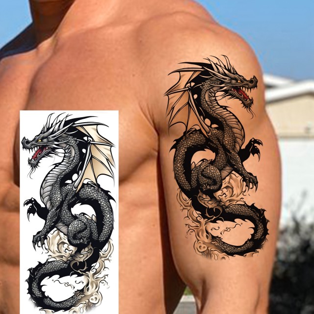 Začasna tattoo nalepka z motivom zmaja