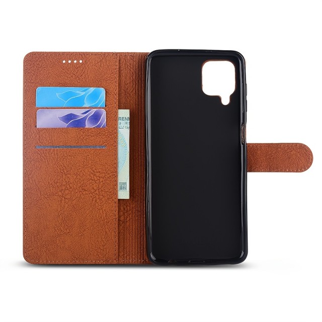 Črn usnjen ovitek za mobilni telefon (Samsung Galaxy A35) 