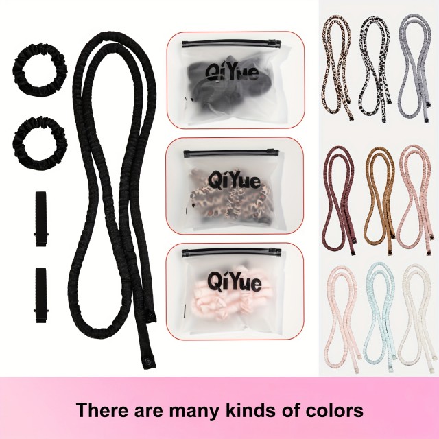 4 delni komplet za kodranje las v črni barvi 