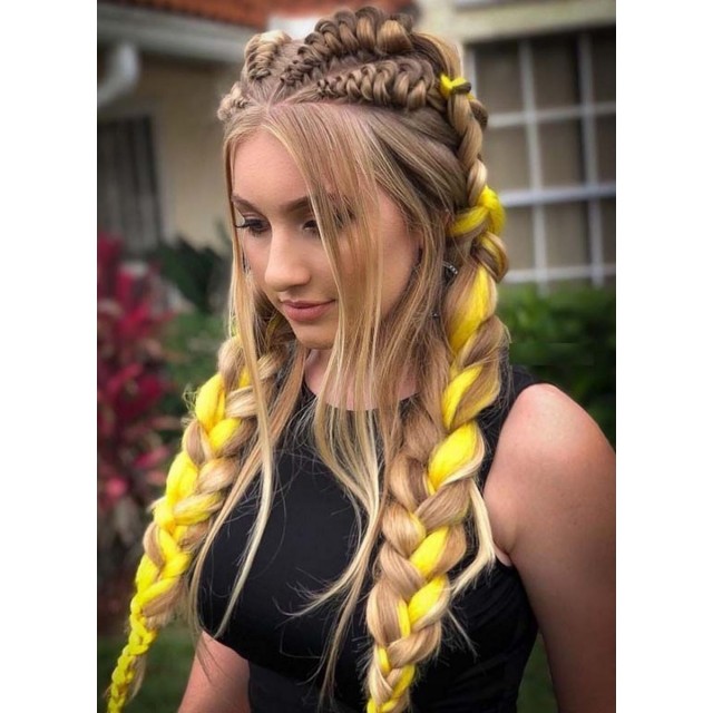 Lasni podaljšek za kitke clip on mareličen