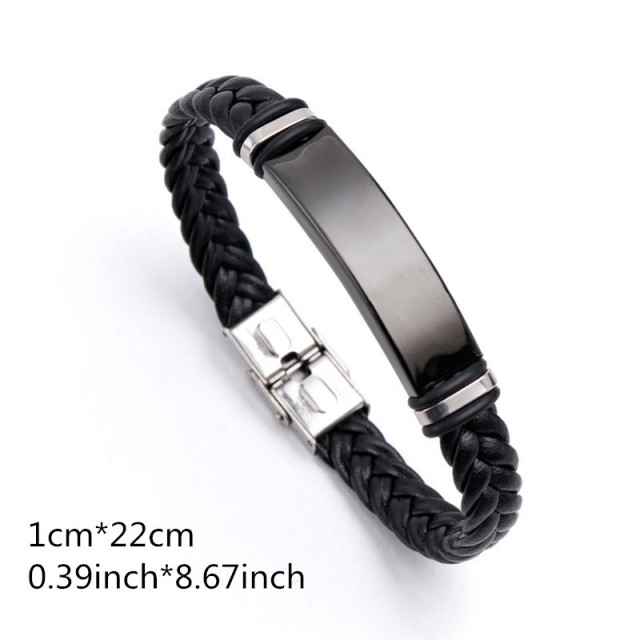 Personalizirana moška zapestnica z gravuro po vaših željah