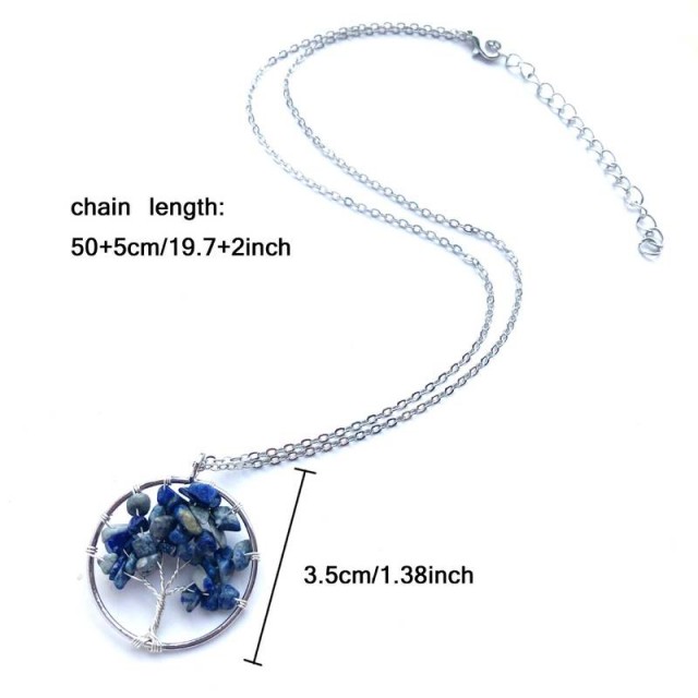 Verižica z obeskom drevesa, ametist 