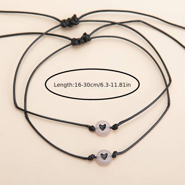 Komplet dveh zapestnic PINKY PROMISE, svetita v temi