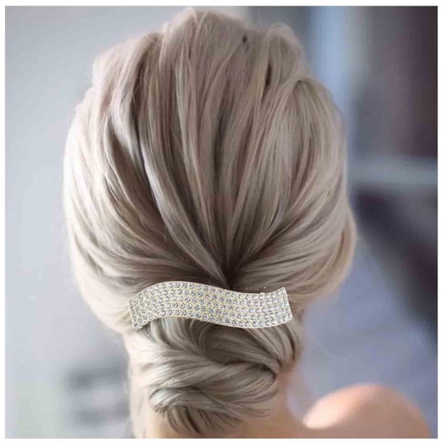 Elegantna lasna sponka z okrasnimi kamni 