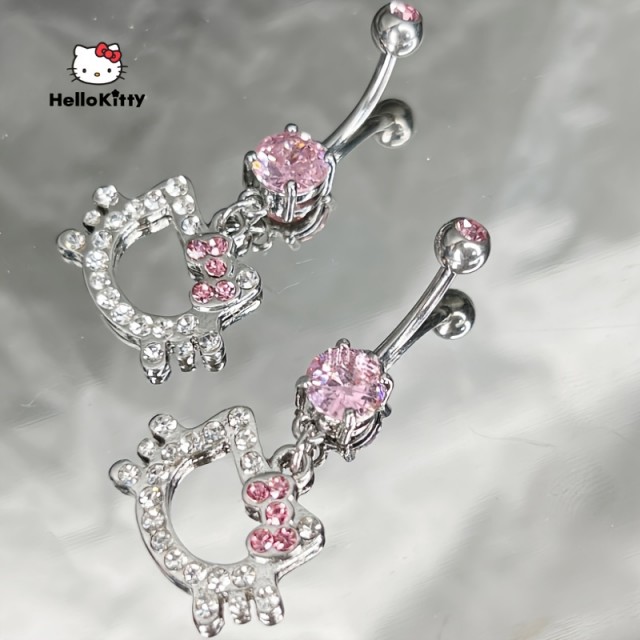 Prisrčen piercing za popek Hello Kitty 