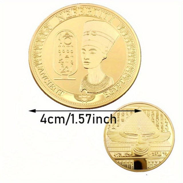 Spominski kovanec v zlati barvi Nefertiti, kraljica Egipta