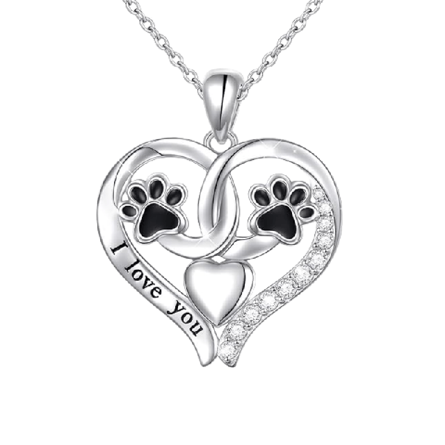 Čudovita ogrlica z obeskom tačk in srca