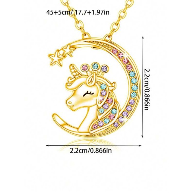 Otroška ogrlica samorog na luni