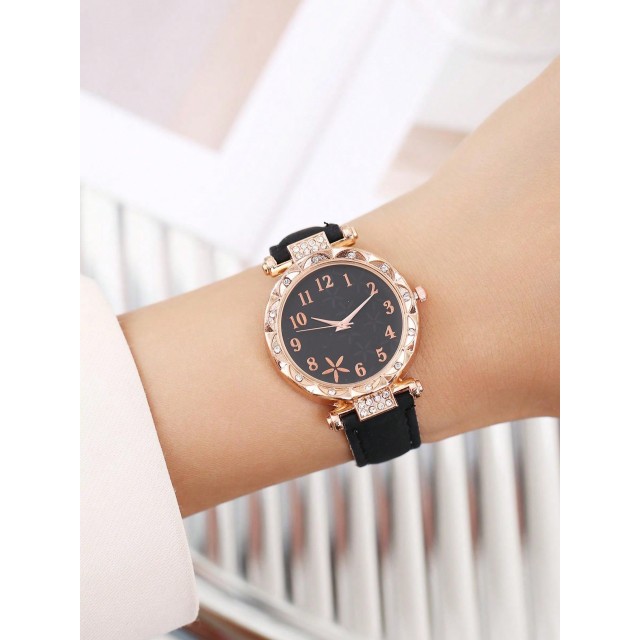 Elegantna ura z zlatim ohišjem 2 barvi