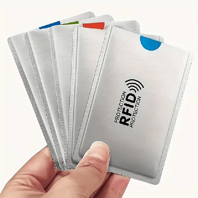RFID ovitek za bančne kartice, za blokiranje kartic - protivlomni ovitek 5X