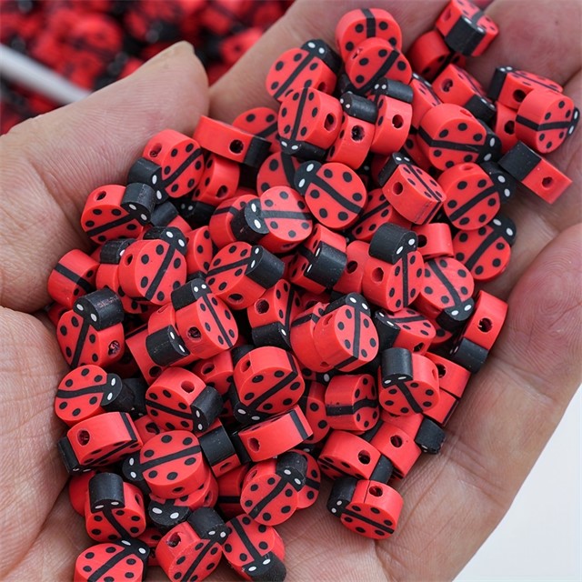 Fimo perle pikapolonice – komplet 40 kosov
