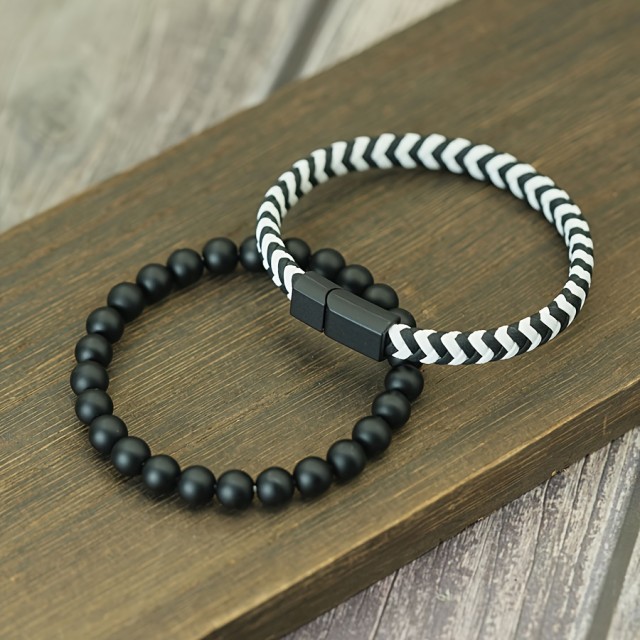 Dvodelni komplet moških zapestnic več barv na voljo 