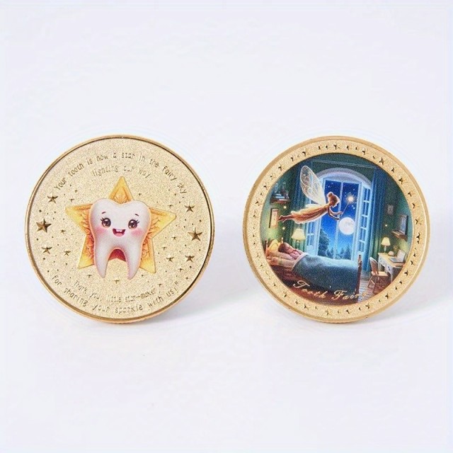 Spominski kovanec zobna vila barvni 