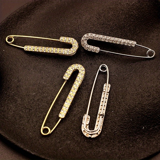 Elegantna broška v obliki sponke 2 barvi