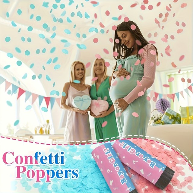 Konfeti top za razkrivanje spola – moder ali roza