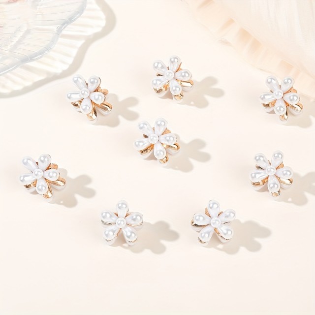 Komplet 10 sponk za lase v obliki rožic